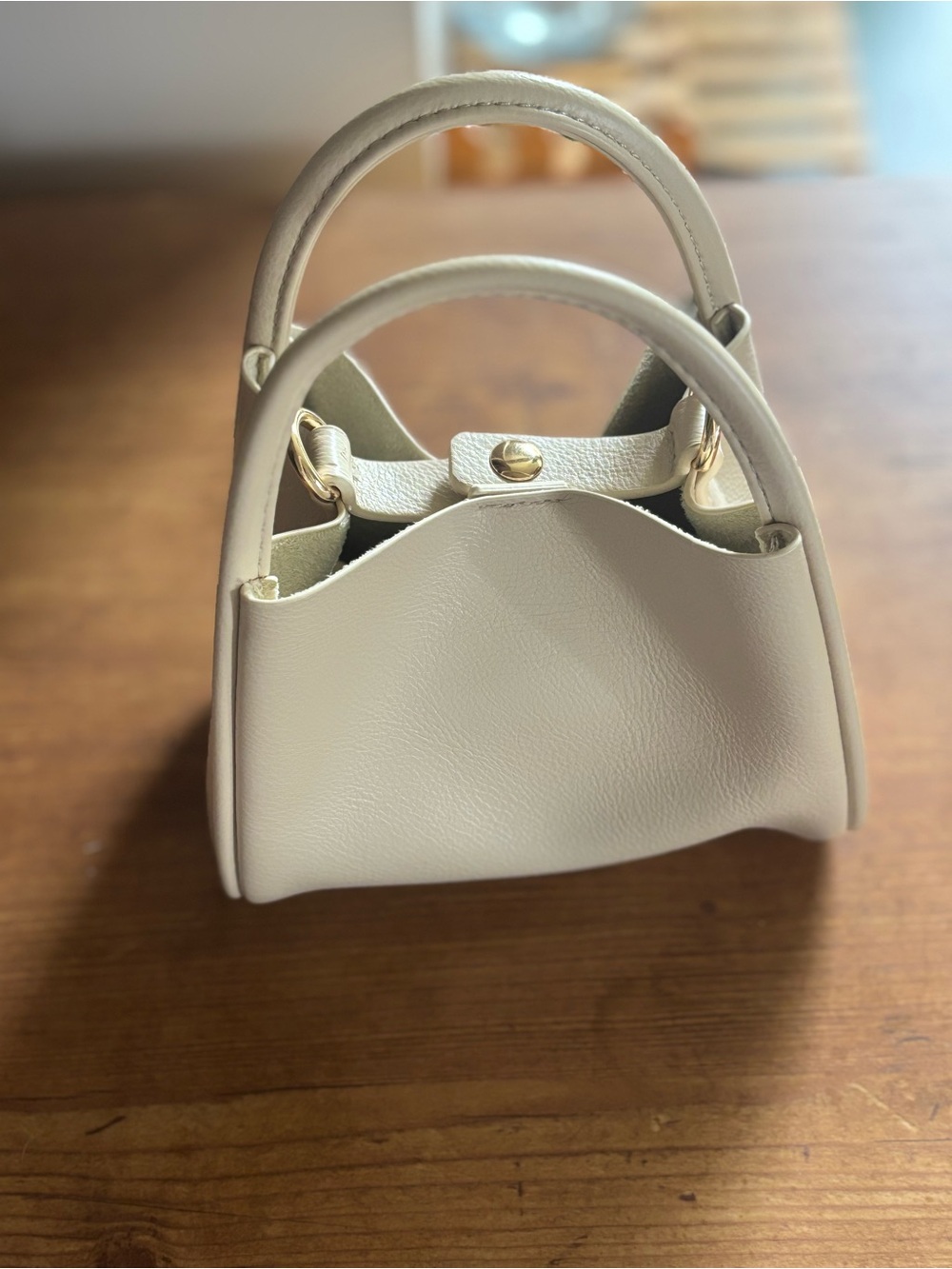 Anthropologie Cream Top-Handle Women’s Bag